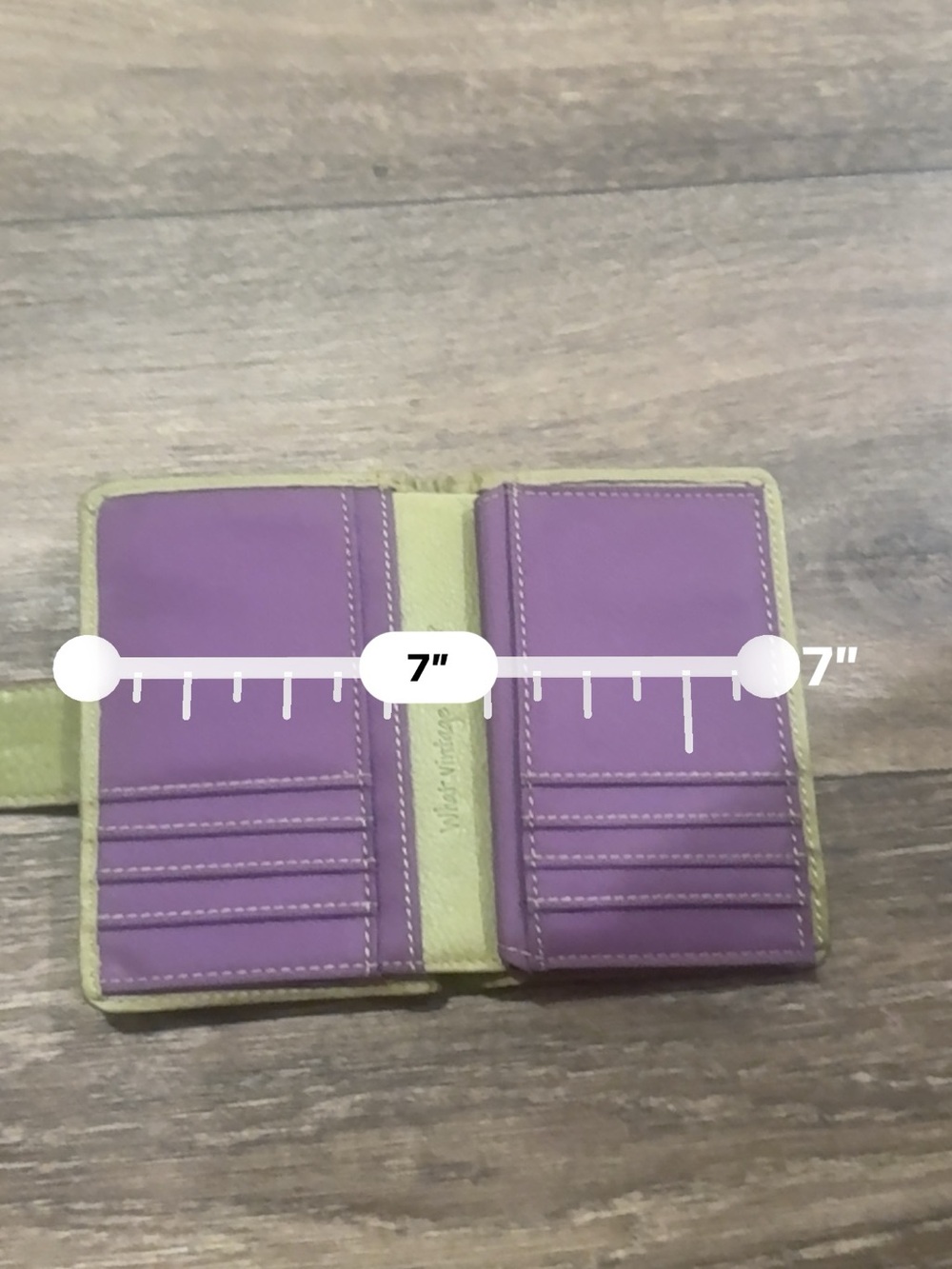 Fossil Multicolor Striped Leather Wallet with Light Green Trim - Picture 12 of 14